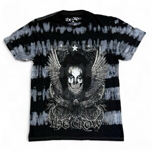 The Crow Tie Dye Graphic Tee Adult Size SM Grunge Goth Cyber Emo Wings T-Shirt
